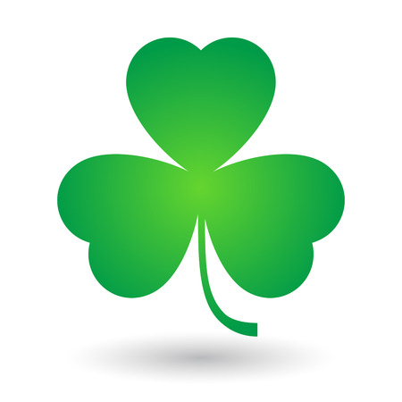 Illustration of an isolated green clover iconのイラスト素材