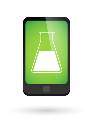 Illustration of an isolated phone with an iconのイラスト素材