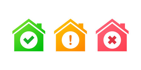 Illustration of an isolated house icon setのイラスト素材