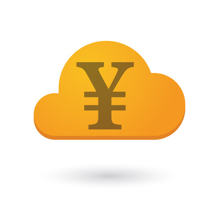 Illustration of an isolated cloud iconのイラスト素材