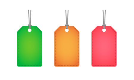 Illustration of an osolated product label icon setのイラスト素材