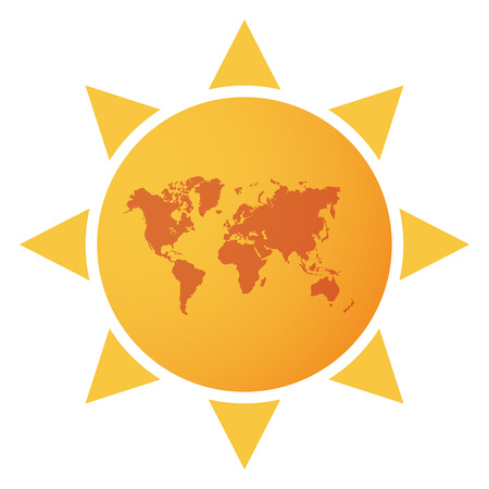 Illustration of an isolated sun iconのイラスト素材