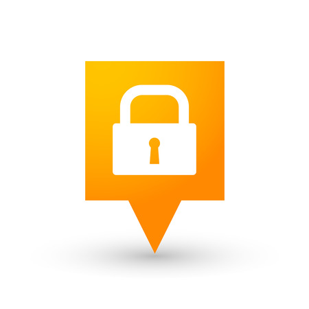 Illustration of an isolated orange tooltip iconのイラスト素材