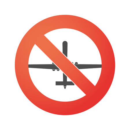 Illustration of a forbidden signal with an iconのイラスト素材