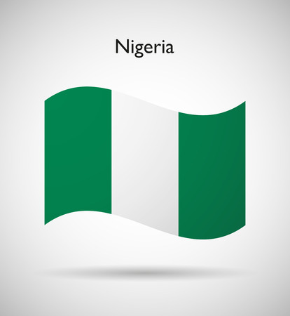 Nigeria official flag isolated illustration のイラスト素材