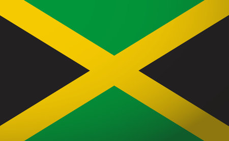 Illustration of an isolated  jamaica flagのイラスト素材