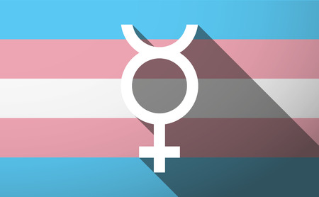 Illustration of an isolated transgender flagのイラスト素材