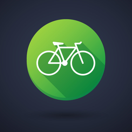 Illustration of a long shadow icon with a bicycleのイラスト素材