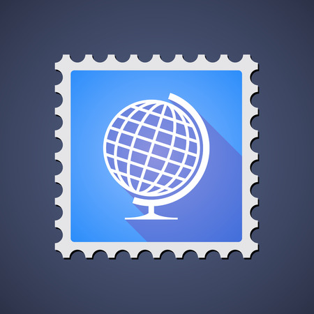 Illustration of a mail stamp with an antennaのイラスト素材