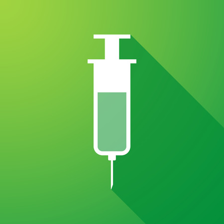Illustration of a syringe   long shadow iconのイラスト素材