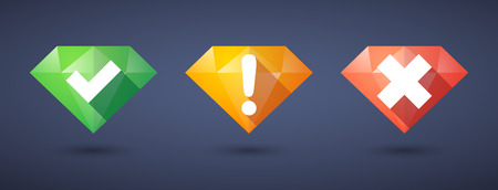 Illustration of a survey  diamond icon setのイラスト素材