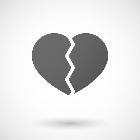 heart   icon with shadow on white backgroundのイラスト素材
