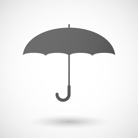 Illustration of an isolated grey umbrella iconのイラスト素材