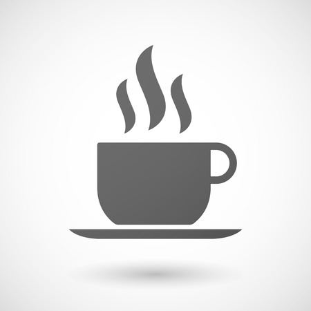 Illustration of an isolated grey coffee cupのイラスト素材