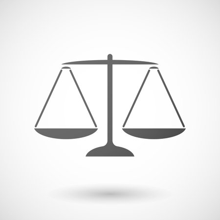 Illustration of an isolated grey weighing scale iconのイラスト素材