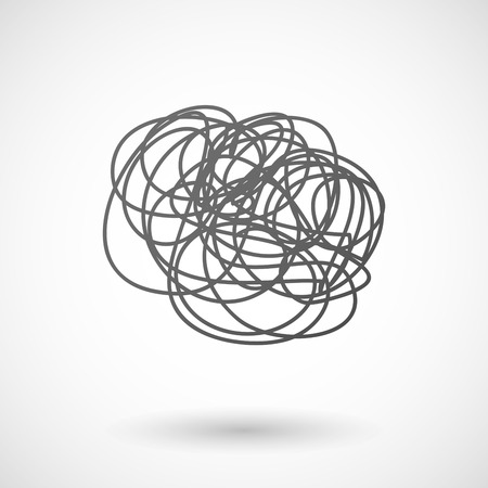 Illustration of an isolated grey doodle iconのイラスト素材