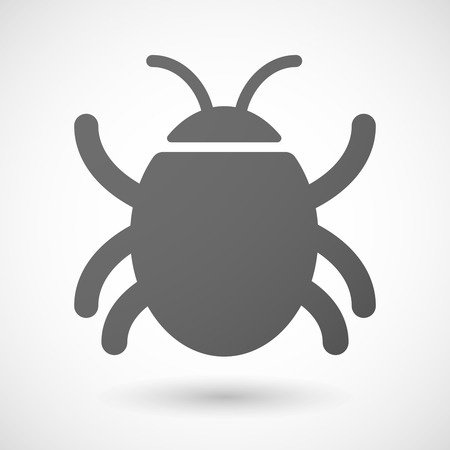 Illustration of an isolated grey bug iconのイラスト素材