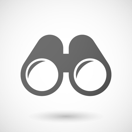 Illustration of an isolated grey binoculars iconのイラスト素材