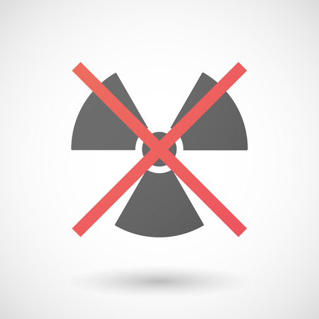Illustration of a not allowed icon with a radio activity signのイラスト素材