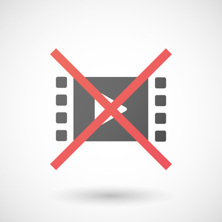 Illustration of a not allowed icon with a multimedia signのイラスト素材