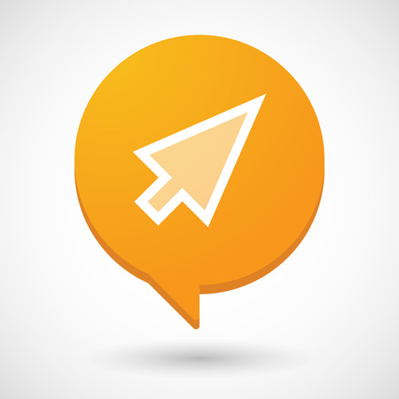 Illustration of a comic balloon icon with a pointerのイラスト素材