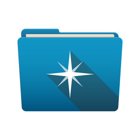 Isolated file folder icon with a starのイラスト素材