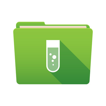 Isolated file folder icon with a chemical test tubeのイラスト素材
