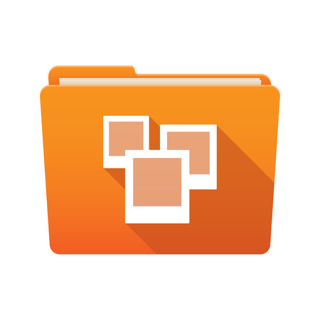 Isolated file folder icon with photosのイラスト素材