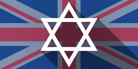 Illustration of an UK flag icon with a David starのイラスト素材