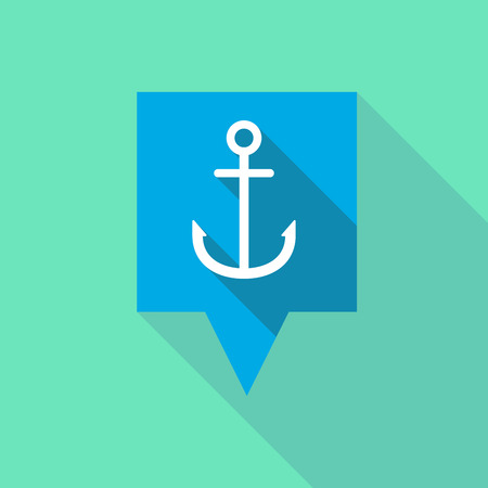 Illustration of a tooltip icon with an anchorのイラスト素材