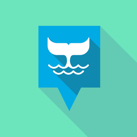 Illustration of a tooltip icon with a whale tailのイラスト素材