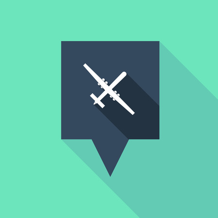 Illustration of a tooltip icon with a war droneのイラスト素材