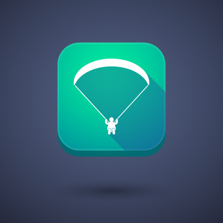 Illustration of an app button with a paragliderのイラスト素材