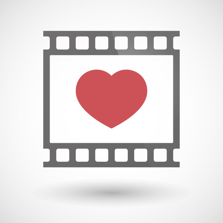 Illustration of a photographic film icon with a heartのイラスト素材