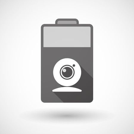 Illustration of an isolated battery icon with a web camのイラスト素材