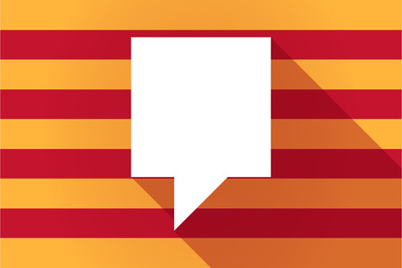 Illustration of a long shadow Catalonia vector flag with a tooltipのイラスト素材