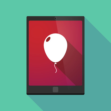 Illustration of a long shadow tablet pc icon withのイラスト素材