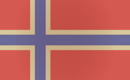 Illustration of a long shadow Norway flagのイラスト素材