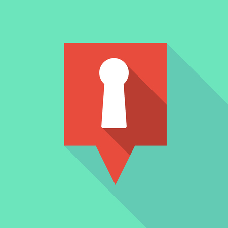 Illustration of a long tooltip icon with a key holeのイラスト素材