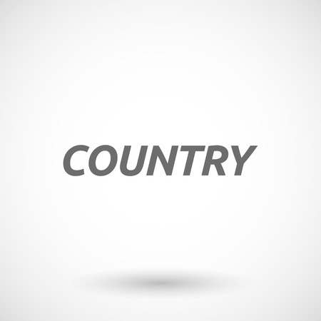Isolated vector illustration of    the text COUNTRYのイラスト素材