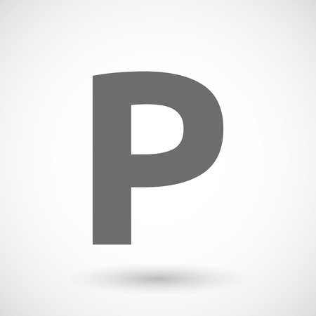 Isolated vector illustration of    the letter Pのイラスト素材