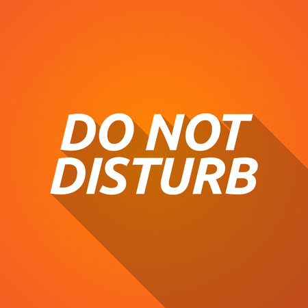 Illustration of a long shadow vector illustration of    the text DO NOT DISTURBのイラスト素材