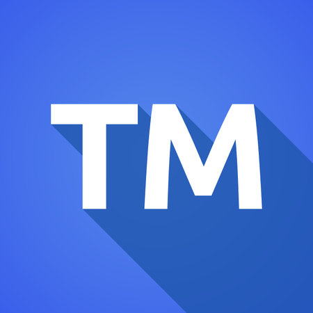 Illustration of a long shadow vector illustration of    the text TMのイラスト素材