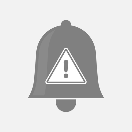 Illustration of an isolated bell icon with a warning signalのイラスト素材