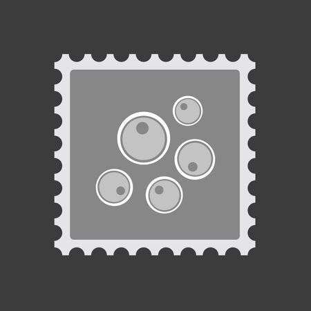 Illustration of an isolated  mail stamp icon with oocytesのイラスト素材