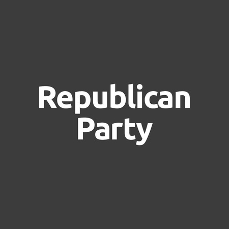 Isolated vector illustration of  the text  Republican  Partyのイラスト素材