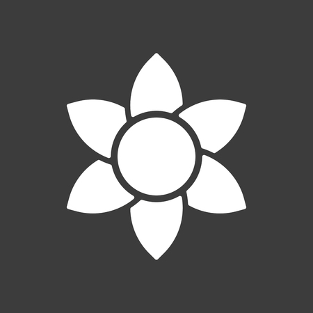Isolated vector illustration of  a lotus flowerのイラスト素材