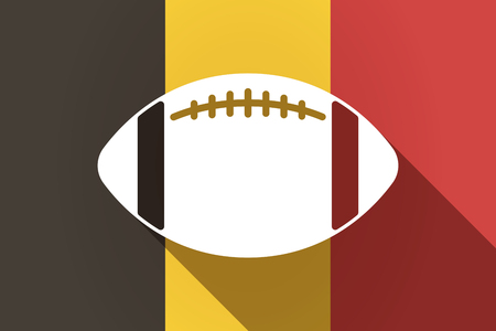 Illustration of a long shadow Germany flag with  an american football balloonのイラスト素材