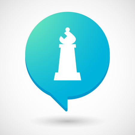 Illustration of an isolated comic balloon with a bishop    chess figureのイラスト素材
