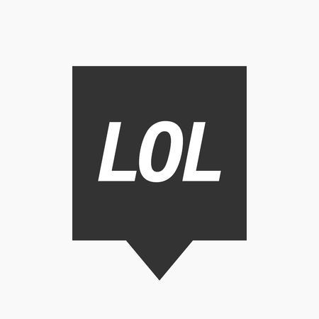 Illustration of an isolated tooltip with    the text LOLのイラスト素材
